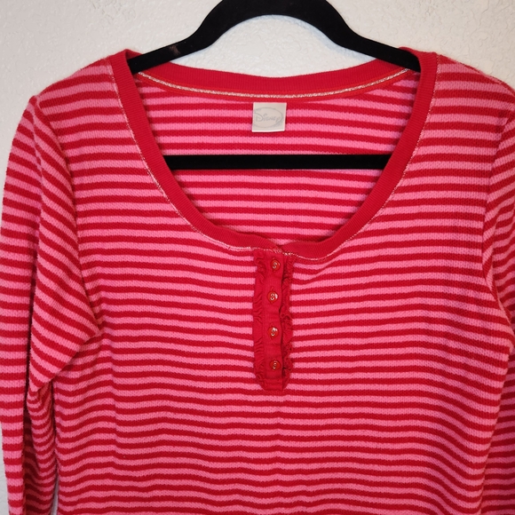 Disney Tinkerbell Tinkerbell Red and Pink pajama pants and shirt Women's size XL - Picture 7 of 16